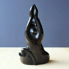 Black Obsidian Yoga Cat | Zen Kitty