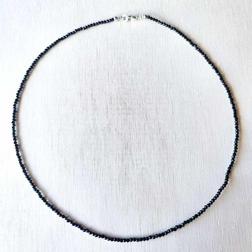 Black Spinel Faceted Necklace | Energetic Ally
