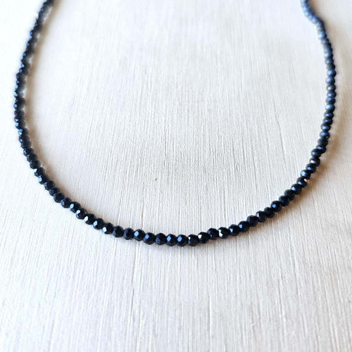 Black Spinel Faceted Necklace | Energetic Ally