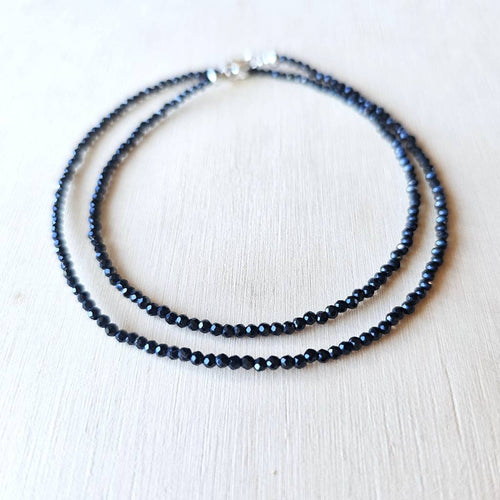 Black Spinel Faceted Necklace | Energetic Ally