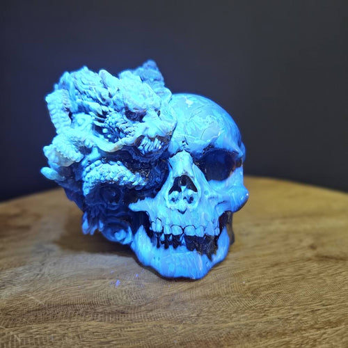 Blue Amber Skull | Guardian of The dragon Realm