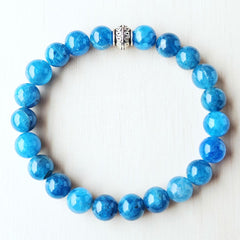 Blue Apatite Bracelet - A Grade | Truth Be Told
