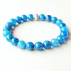 Blue Apatite Bracelet - A Grade | Truth Be Told