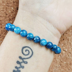 Blue Apatite Bracelet - A Grade | Truth Be Told