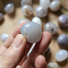 Blue Chalcedony Tumbled Stones