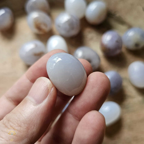 Blue Chalcedony Tumbled Stones