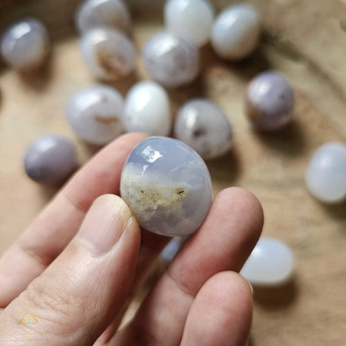 Blue Chalcedony Tumbled Stones