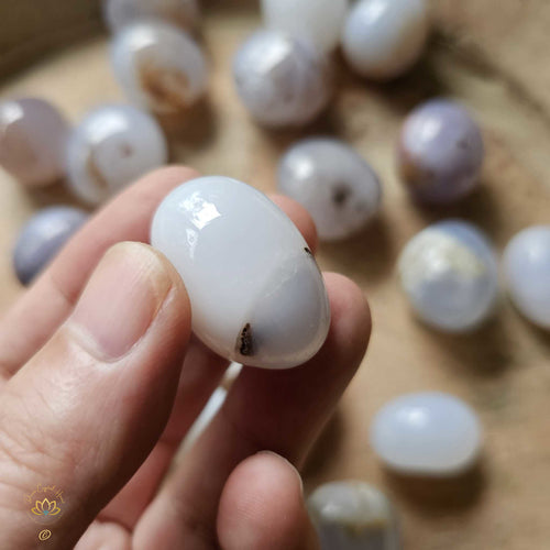 Blue Chalcedony Tumbled Stones