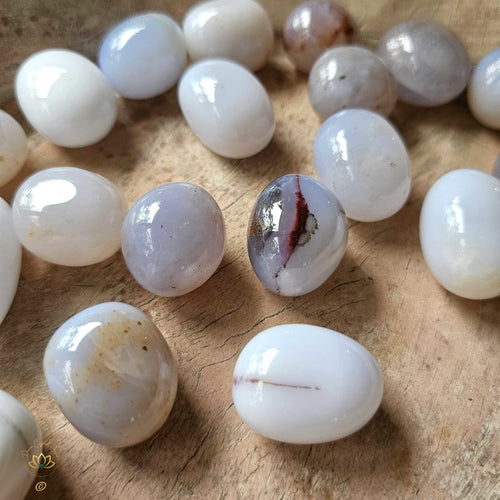 Blue Chalcedony Tumbled Stones