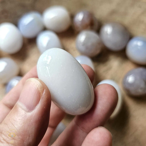 Blue Chalcedony Tumbled Stones