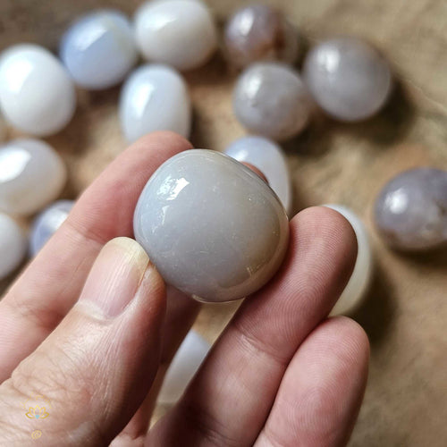 Blue Chalcedony Tumbled Stones