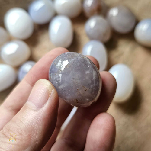 Blue Chalcedony Tumbled Stones