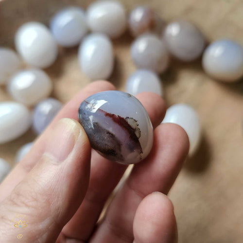 Blue Chalcedony Tumbled Stones
