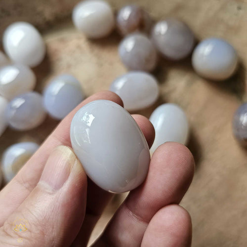 Blue Chalcedony Tumbled Stones