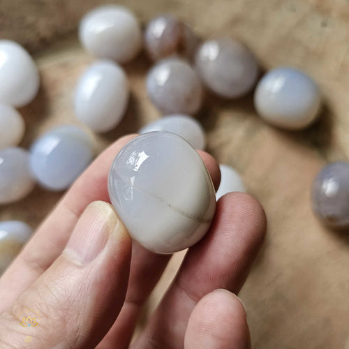 Blue Chalcedony Tumbled Stones