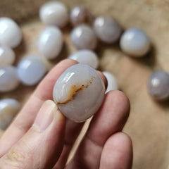 Blue Chalcedony Tumbled Stones