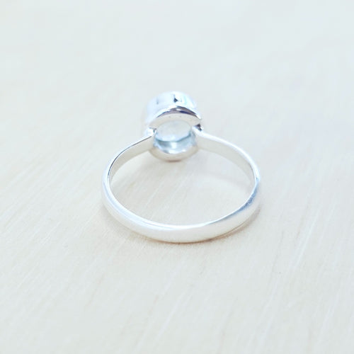 Blue Faceted Topaz Ring | Held Clarity