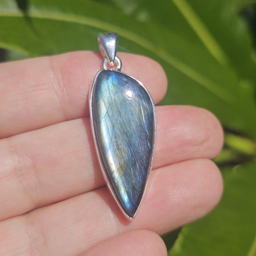Blue Labradorite Pendant | Celestial Spark