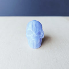Blue Lace Agate Skull | The Calm Sentinel