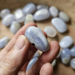 Blue Lace Agate Tumbled Stones