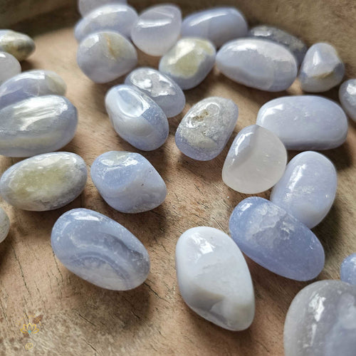 Blue Lace Agate Tumbled Stones