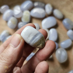 Blue Lace Agate Tumbled Stones