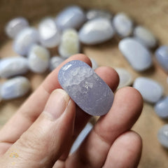 Blue Lace Agate Tumbled Stones