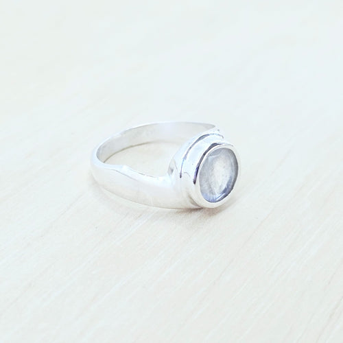 Blue Moonstone Ring | Divine Feminine