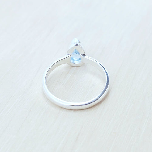 Blue Topaz Faceted Ring | Inner Peace