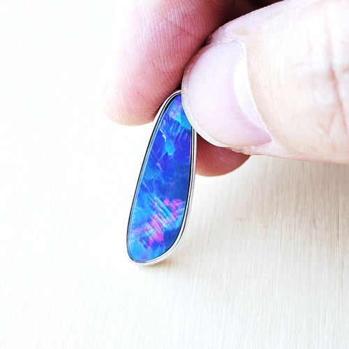 Boulder Opal Doublet Pendant | Celestial Flash