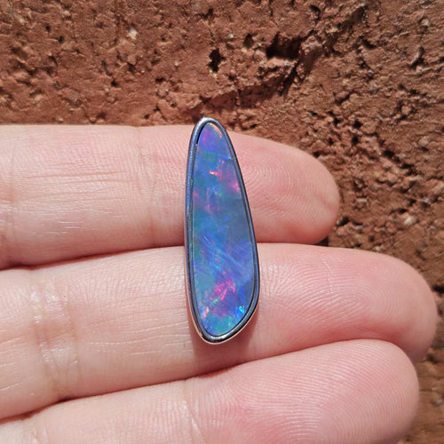 Boulder Opal Doublet Pendant | Celestial Flash