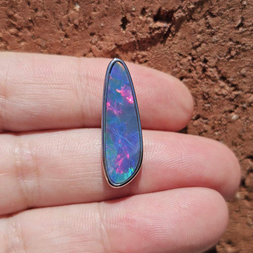 Boulder Opal Doublet Pendant | Celestial Flash