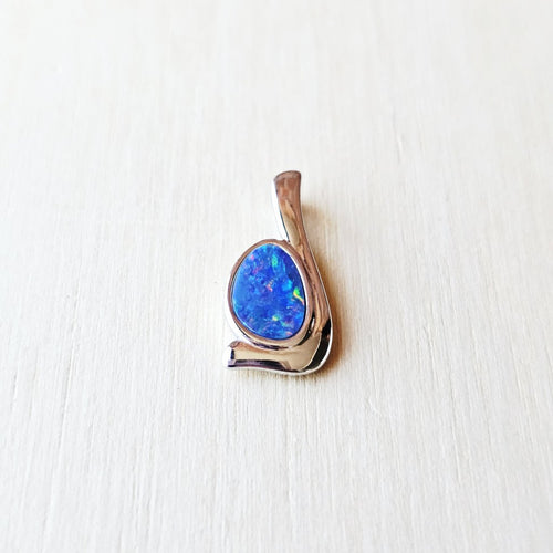 Boulder Opal Doublet Pendant | Spectrum Flame