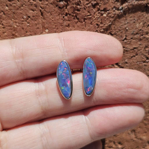 Boulder Opal Doublet Studs | Elemental Flash
