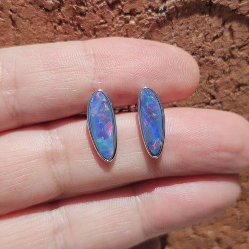 Boulder Opal Doublet Studs | Elemental Flash