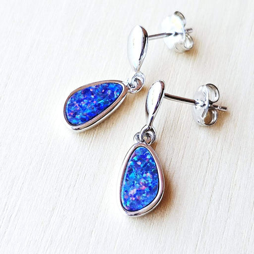 Boulder Opal Doublet Studs | Rainbow Range