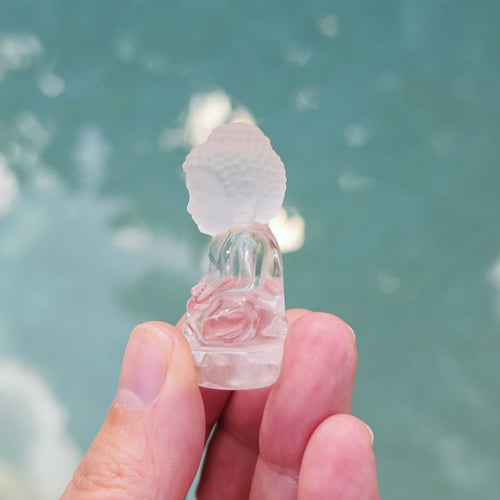 Brazilian Clear Quartz Buddha Carving | Peace Within
