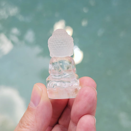 Brazilian Clear Quartz Buddha Carving | Peace Within
