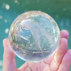 Brazilian Clear Quartz Sphere | Internal Wisps Of The Divine 721gms