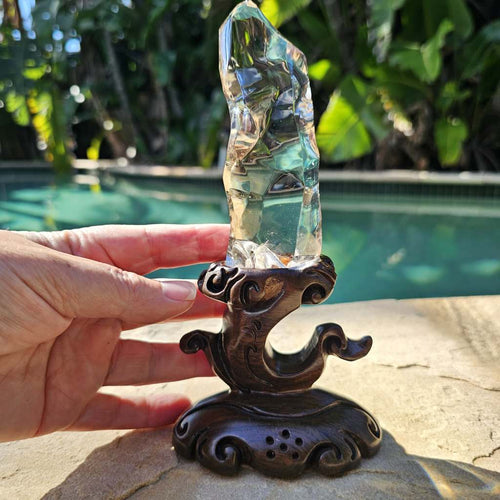 Brazilian Light Smoky Quartz Flame | Natural Phantom