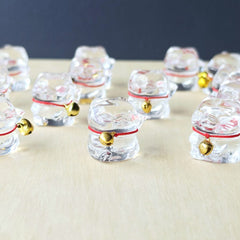 Brazilian Natural Quartz - A Grade Lucky Cat Carvings | Bells Of Fortune