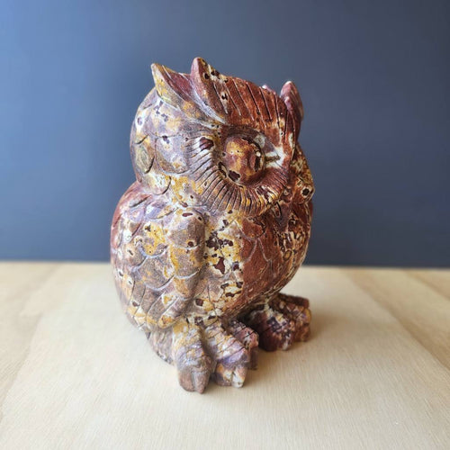 Brecciated Jasper Owl | Happy Winged Guardian