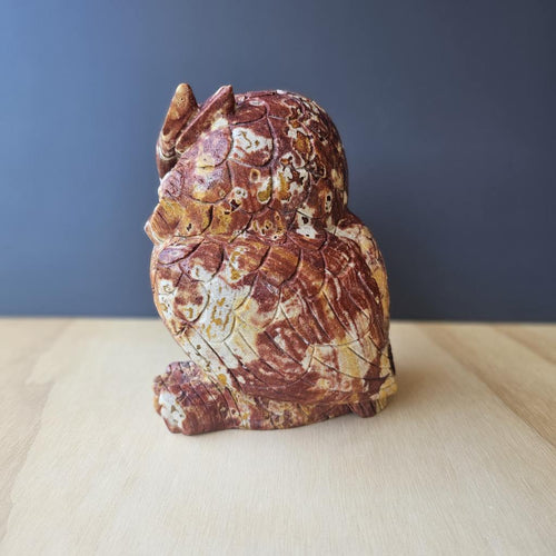 Brecciated Jasper Owl | Happy Winged Guardian