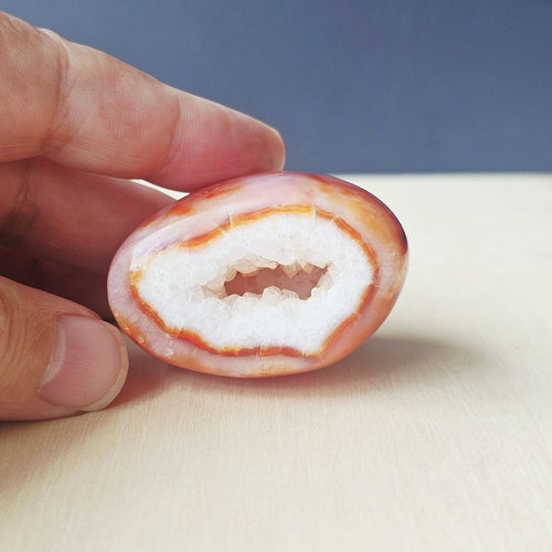 Carnelian Druzy Geode| Ebb & Ember 84gms