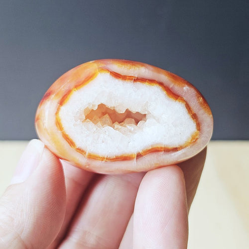 Carnelian Druzy Geode| Ebb & Ember 84gms