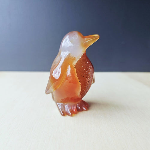Carnelian Druzy Penguin | Ember Pengy 126gm