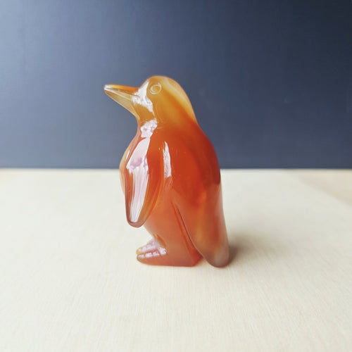 Carnelian Druzy Penguin | Ember Pengy 126gm