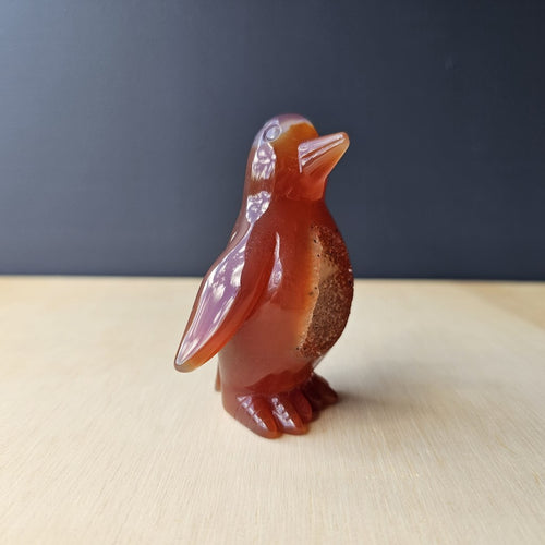Carnelian Druzy Penguin | Ember Pengys 124gm