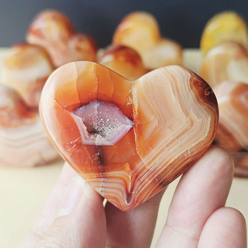 Carnelian Freestanding Hearts | Heart Of Fire
