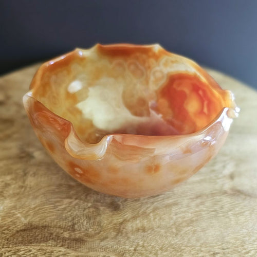 Carnelian Hand Carved Bowl 465gms